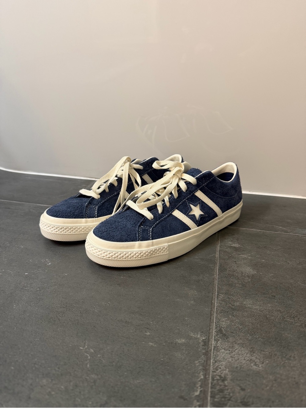 Converse One Star Low Top Sneakers in Navy and Cream
